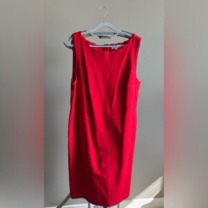 LOFT Vibrant Red Shift Dress